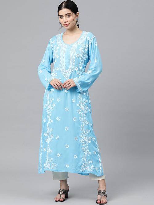 women's straight kurta - 20095630 - Very Small Image - 1