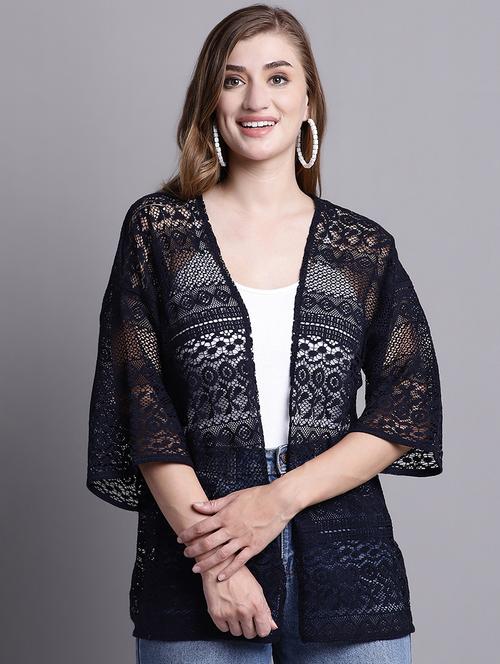 black cotton shrug - 20098070 - Very Small Image - 1