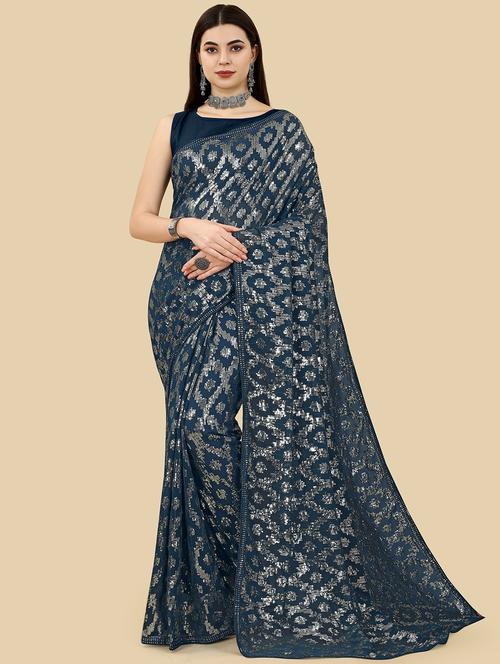women's embroidered saree - 20098799 - Very Small Image - 1