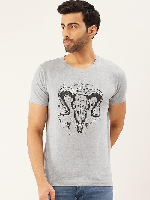 round neck printed regular t-shirt - 20098907 - Very Small Image - 1