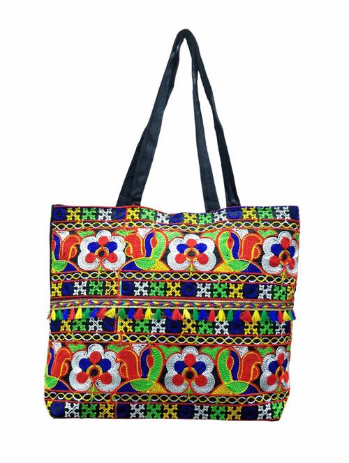 embroidered regular tote - 20099168 - Very Small Image - 1