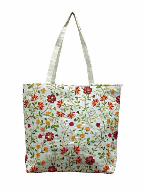 embroidered regular tote - 20099169 - Very Small Image - 1