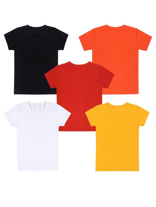 pack of 5 boys solid t-shirt - 20099599 - Very Small Image - 1
