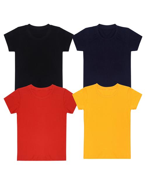 pack of 4 boys solid t-shirt - 20099606 - Very Small Image - 1