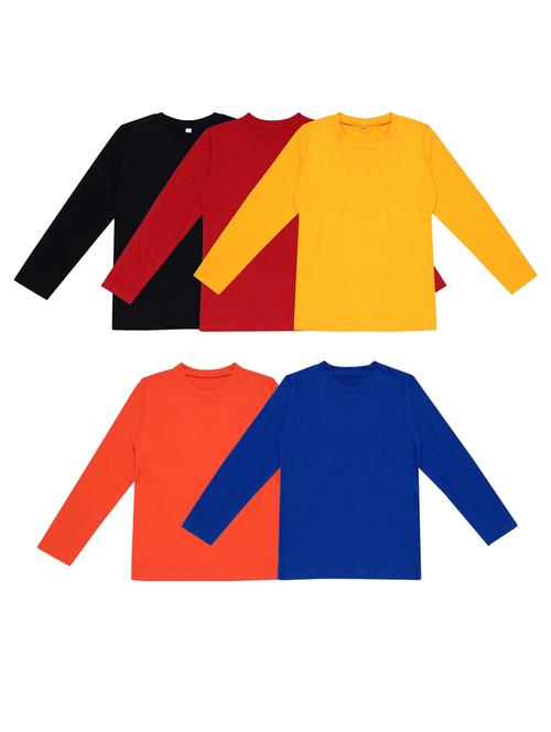 pack of 5 boys solid t-shirt - 20099644 - Very Small Image - 1