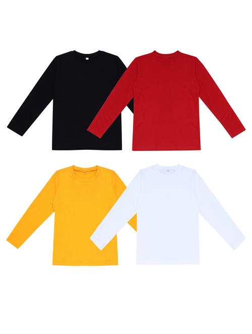 pack of 4 boys solid t-shirt - 20099665 - Very Small Image - 1