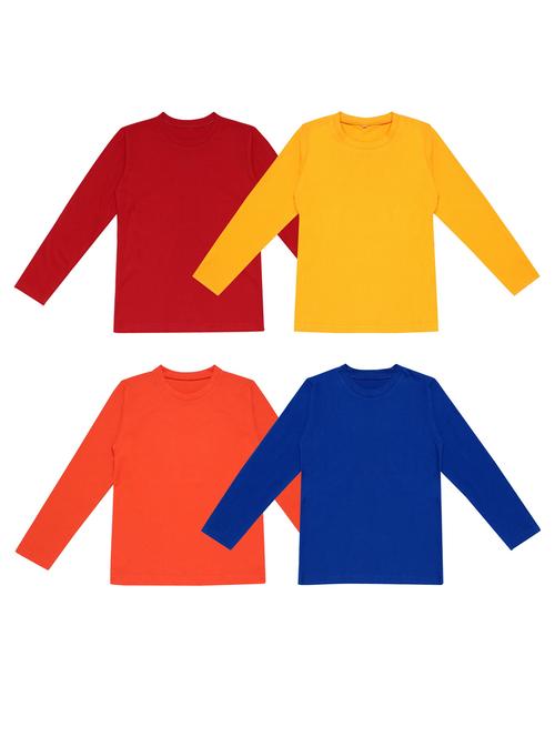 pack of 4 boys solid t-shirt - 20099678 - Very Small Image - 1