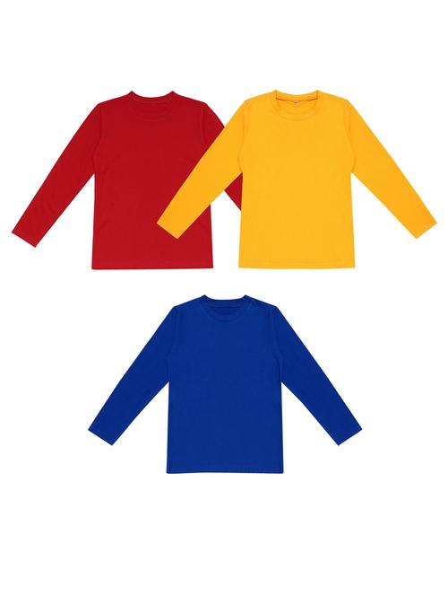 pack of 3 boys solid t-shirt - 20099719 - Very Small Image - 1