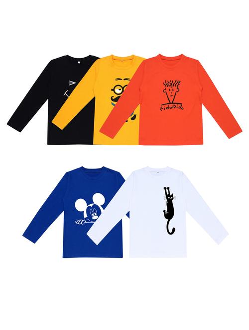 pack of 5 boys printed t-shirt - 20099743 - Very Small Image - 1