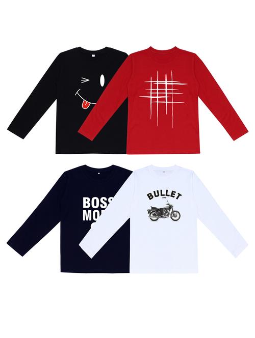pack of 4 boys printed t-shirt - 20099751 - Very Small Image - 1