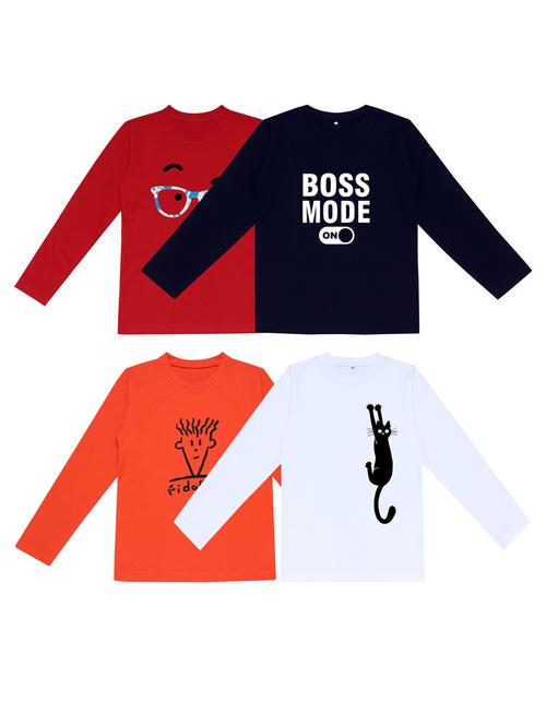 pack of 4 boys printed t-shirt - 20099763 - Very Small Image - 1