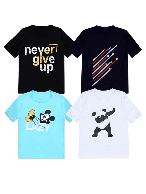 pack of 4 boys printed t-shirt - 20099814 - Very Small Image - 1