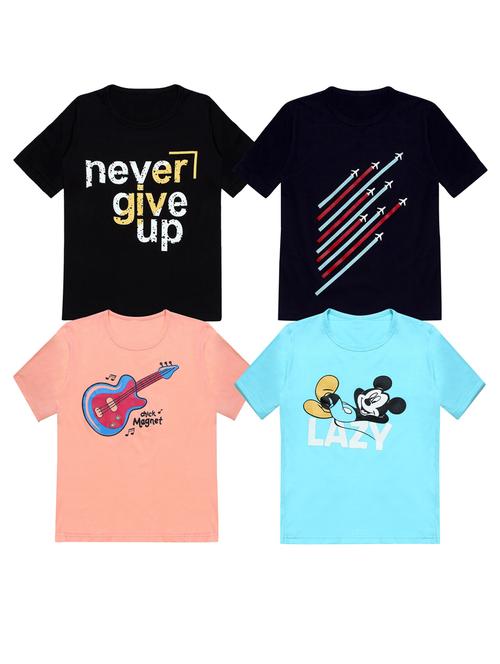 pack of 4 boys printed t-shirt - 20099821 - Very Small Image - 1