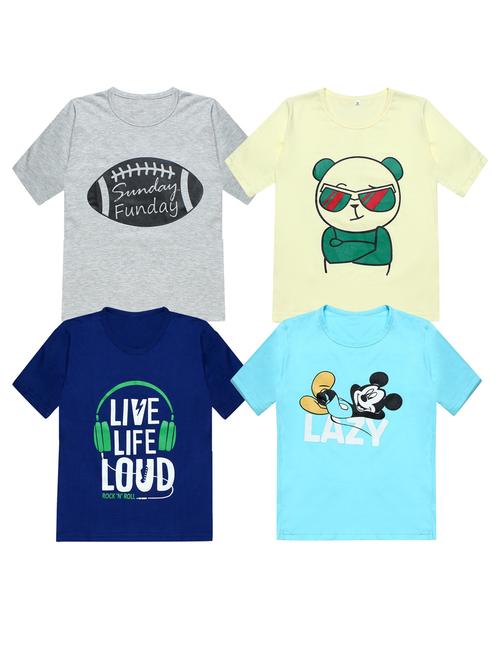 pack of 4 boys printed t-shirt - 20099954 - Very Small Image - 1