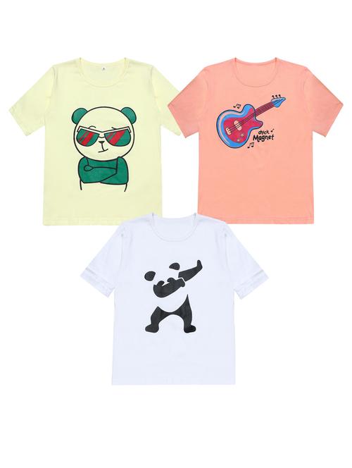 pack of 3 printed round neck t-shirt - 20099977 - Very Small Image - 1