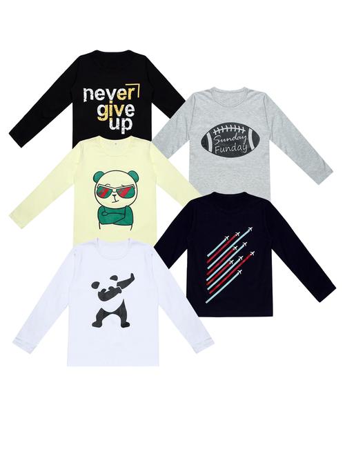 pack of 5 printed t-shirt - 20100203 - Very Small Image - 1