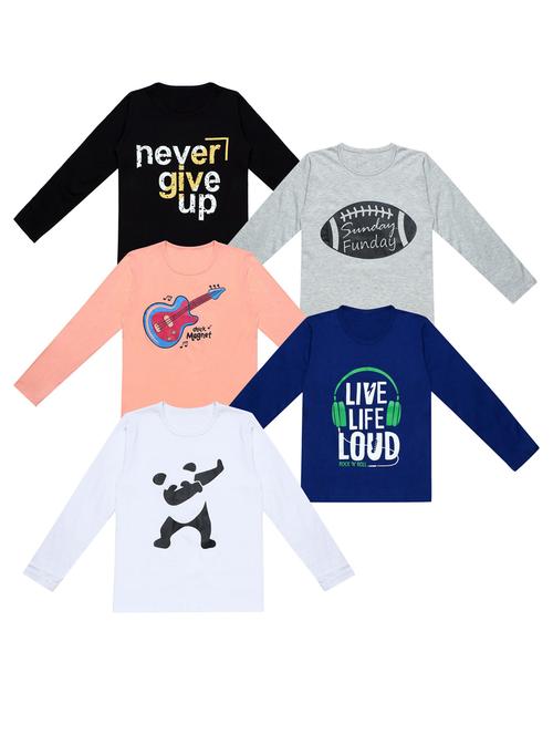 pack of 5 printed t-shirt - 20100212 - Very Small Image - 1