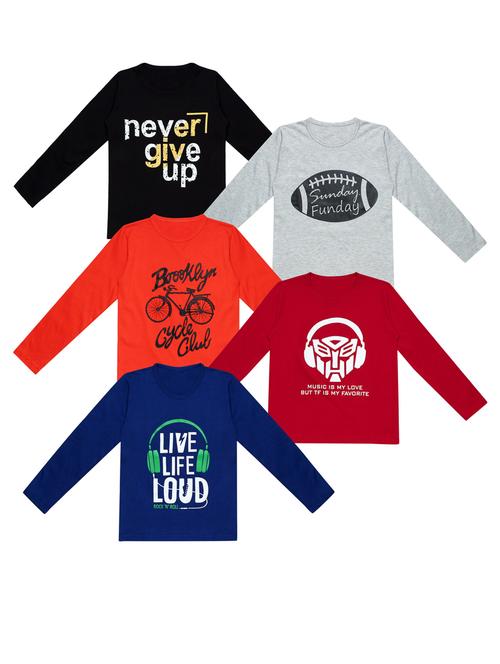 pack of 5 printed t-shirt - 20100223 - Very Small Image - 1