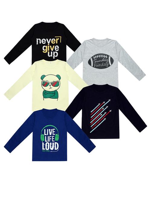 pack of 5 printed t-shirt - 20100225 - Very Small Image - 1