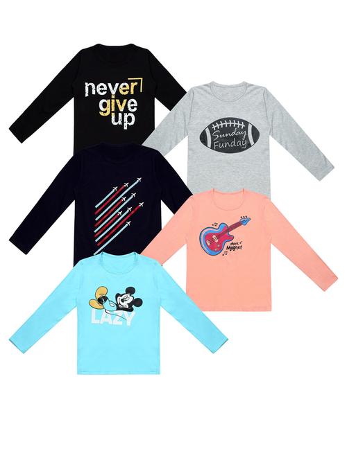 pack of 5 printed t-shirt - 20100237 - Very Small Image - 1