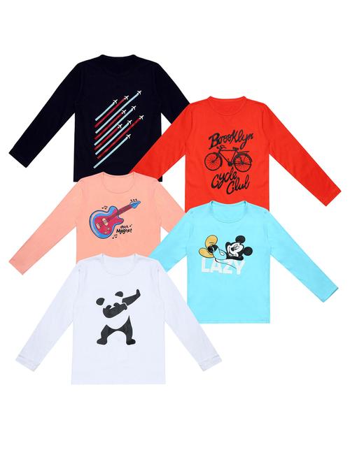 pack of 5 printed t-shirt - 20100258 - Very Small Image - 1
