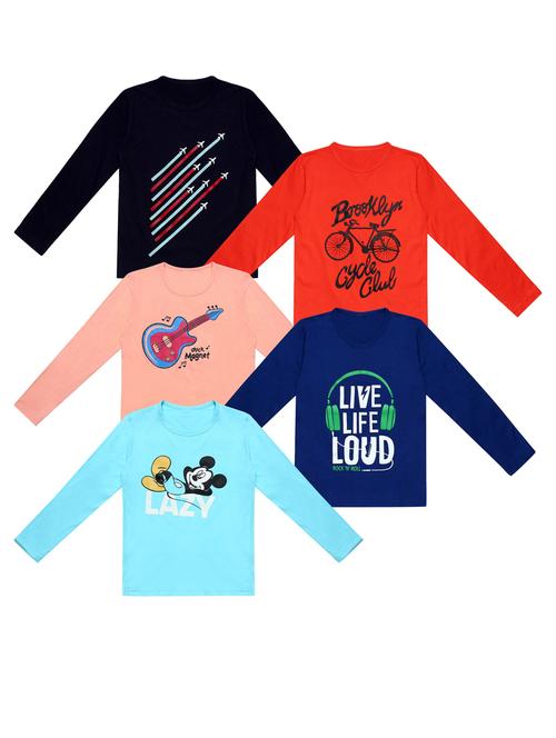 pack of 5 printed t-shirt - 20100260 - Very Small Image - 1
