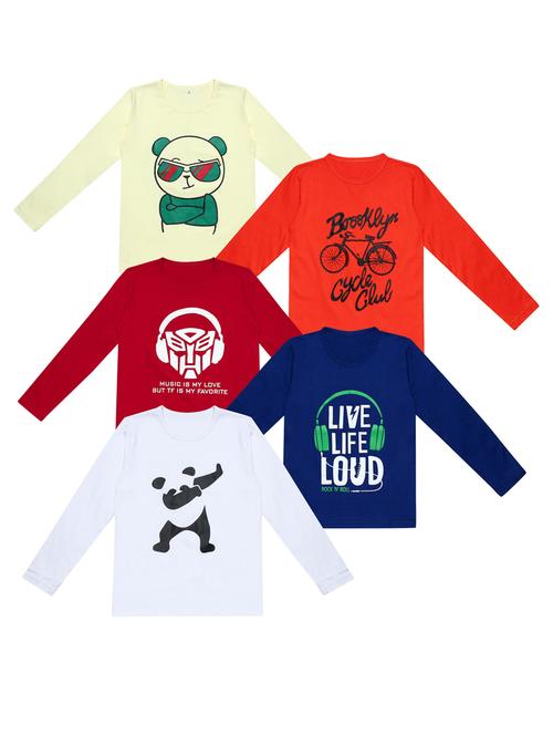 pack of 5 printed t-shirt - 20100272 - Very Small Image - 1