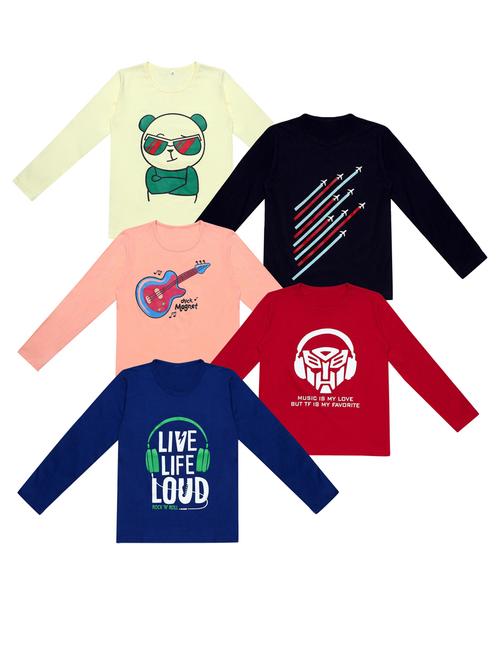 pack of 5 printed t-shirt - 20100291 - Very Small Image - 1