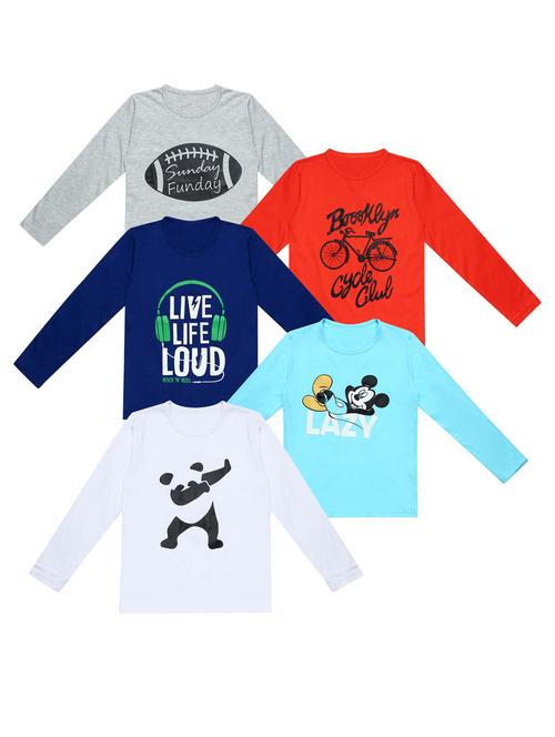 pack of 5 printed t-shirt - 20100309 - Very Small Image - 1