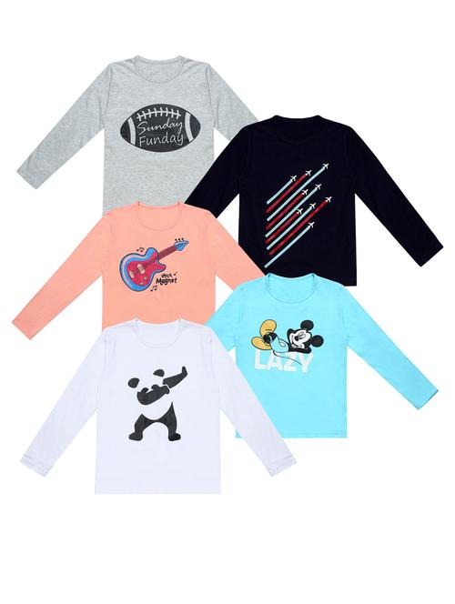 pack of 5 printed t-shirt - 20100325 - Very Small Image - 1