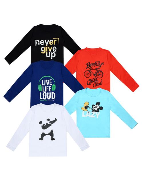 pack of 5 printed t-shirt - 20100386 - Very Small Image - 1