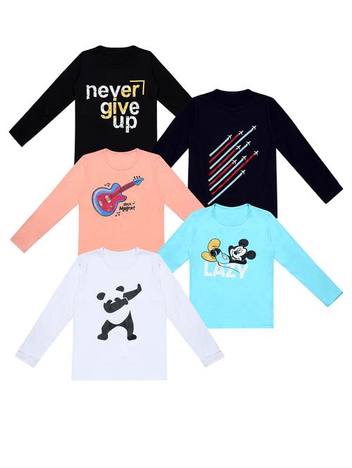 pack of 5 printed t-shirt - 20100401 - Very Small Image - 1