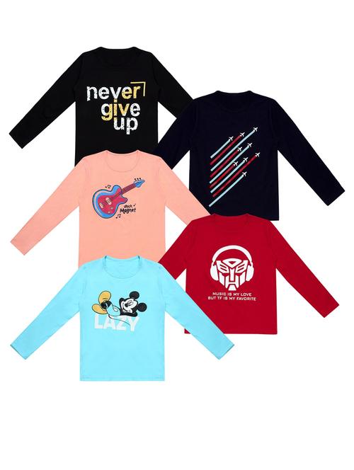pack of 5 printed t-shirt - 20100405 - Very Small Image - 1