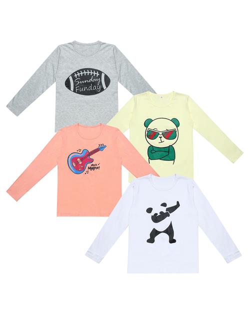 pack of 4 printed t-shirt - 20100415 - Very Small Image - 1
