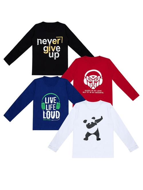pack of 4 printed t-shirt - 20100434 - Very Small Image - 1