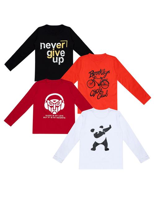pack of 4 printed t-shirt - 20100446 - Very Small Image - 1
