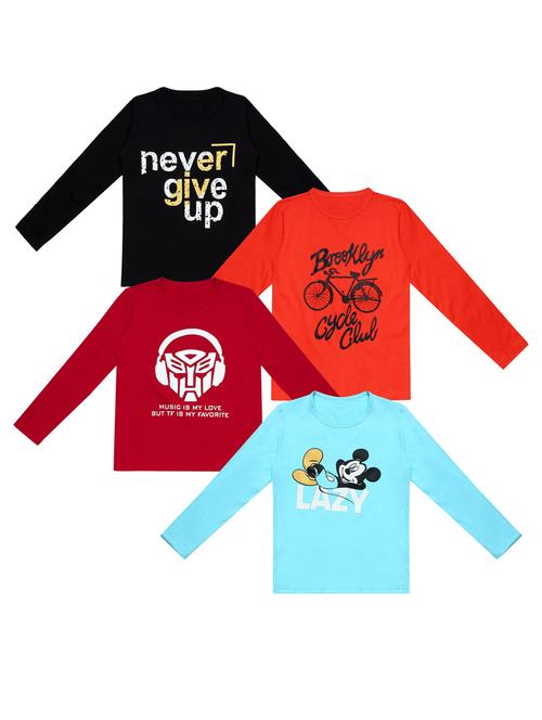 pack of 4 printed t-shirt - 20100447 - Very Small Image - 1