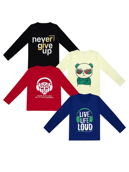 pack of 4 printed t-shirt - 20100470 - Very Small Image - 1
