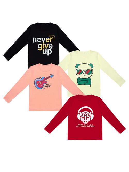 pack of 4 printed t-shirt - 20100474 - Very Small Image - 1