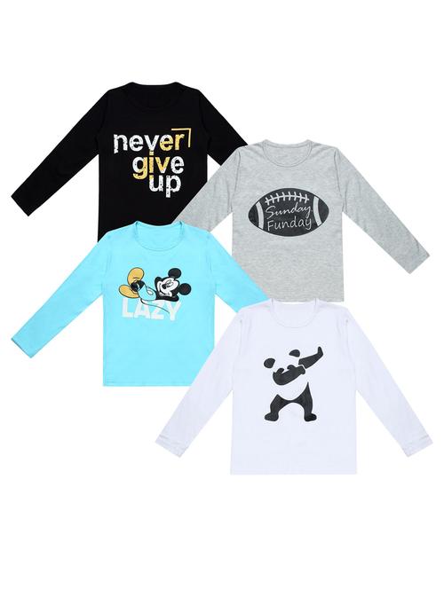 pack of 4 printed t-shirt - 20100488 - Very Small Image - 1