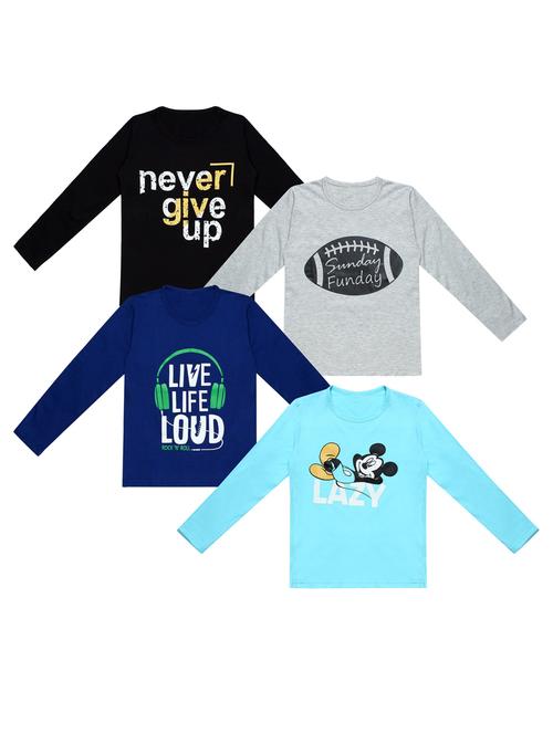 pack of 4 printed t-shirt - 20100490 - Very Small Image - 1