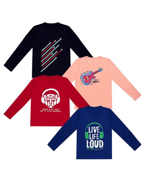 pack of 4 printed t-shirt - 20100521 - Very Small Image - 1