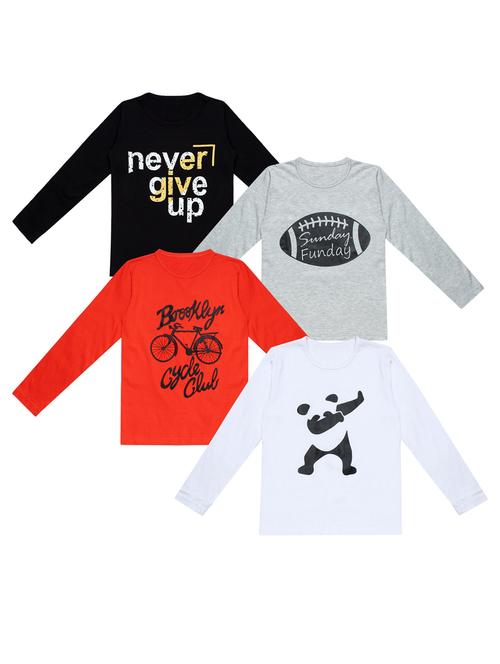 pack of 4 printed t-shirt - 20100524 - Very Small Image - 1