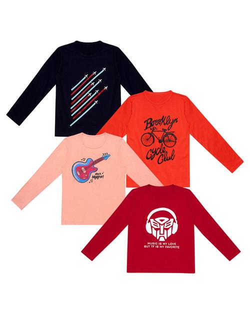 pack of 4 printed t-shirt - 20100532 - Very Small Image - 1