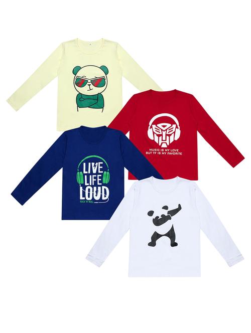 pack of 4 printed t-shirt - 20100536 - Very Small Image - 1