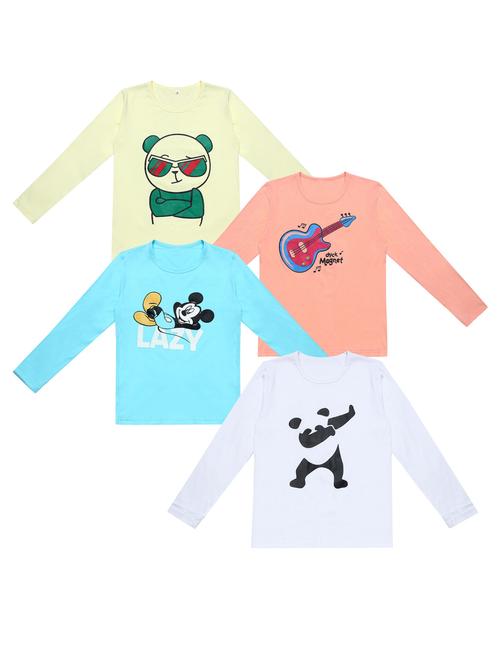 pack of 4 printed t-shirt - 20100538 - Very Small Image - 1