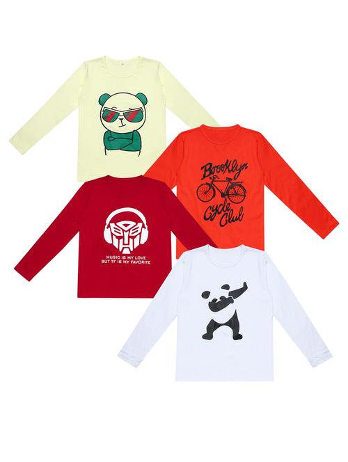 pack of 4 printed t-shirt - 20100548 - Very Small Image - 1