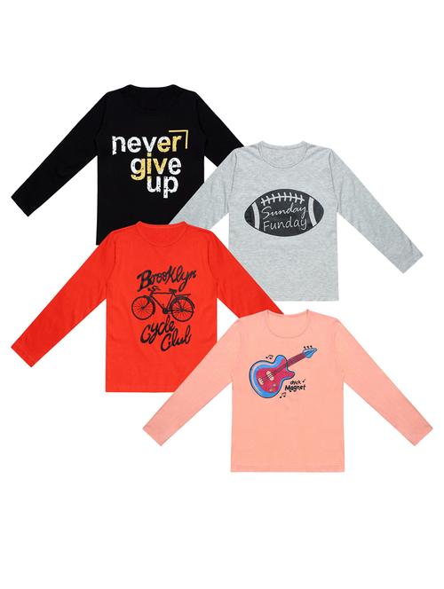 pack of 4 printed t-shirt - 20100568 - Very Small Image - 1