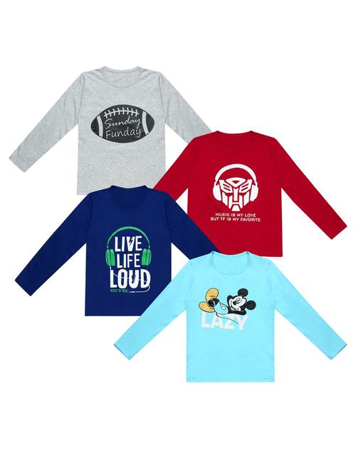 pack of 4 printed t-shirt - 20100575 - Very Small Image - 1