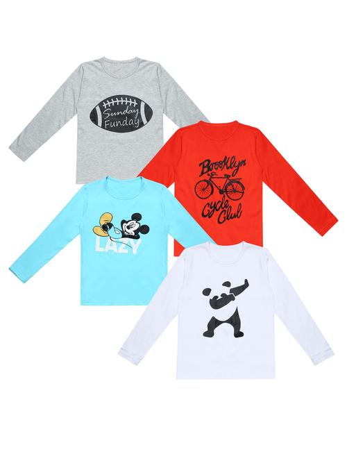 pack of 4 printed t-shirt - 20100583 - Very Small Image - 1